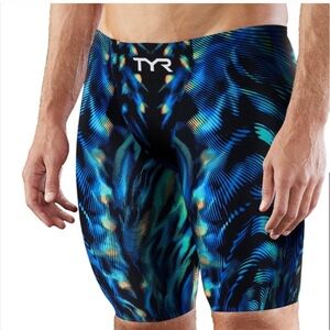 TYR Men’s Venzo Size 24 Swimsuit Tech Suit FINA Genesis Mens Jammers Crystal New